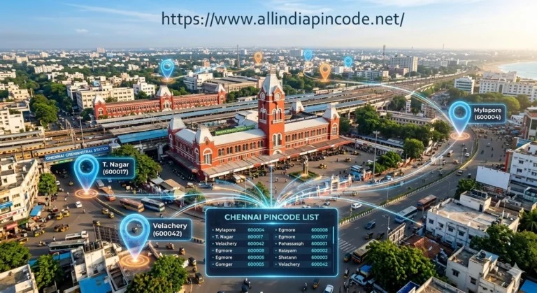 Chennai Pincode Area Wise Map Showing All Areas