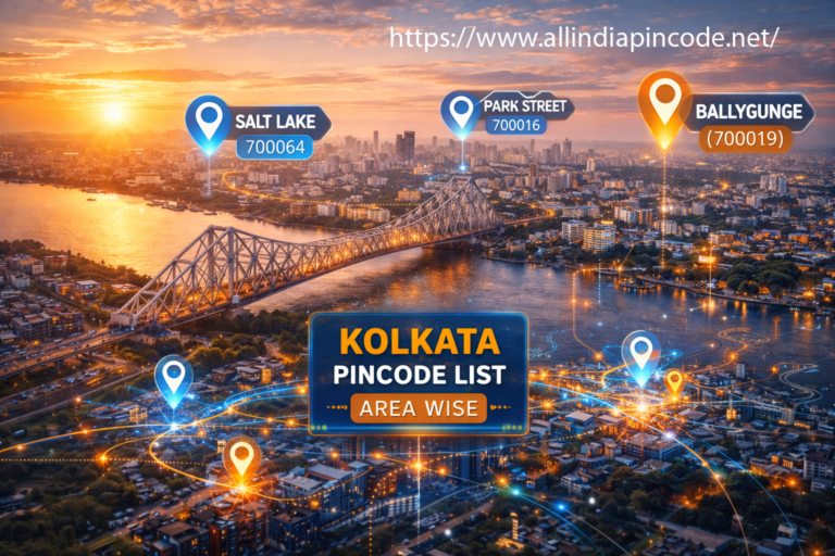 Kolkata Pincode Area Wise – Complete List of Postal Codes in Kolkata