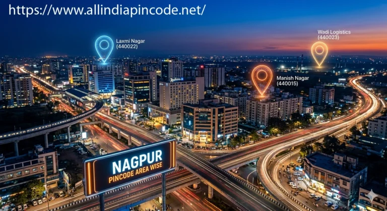 nagpur pincode area wise map with major locations and postal codes