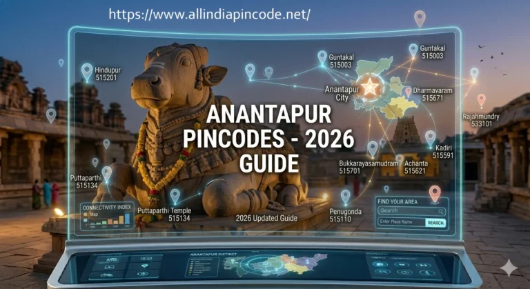 Anantapur district postal codes and locations overview
