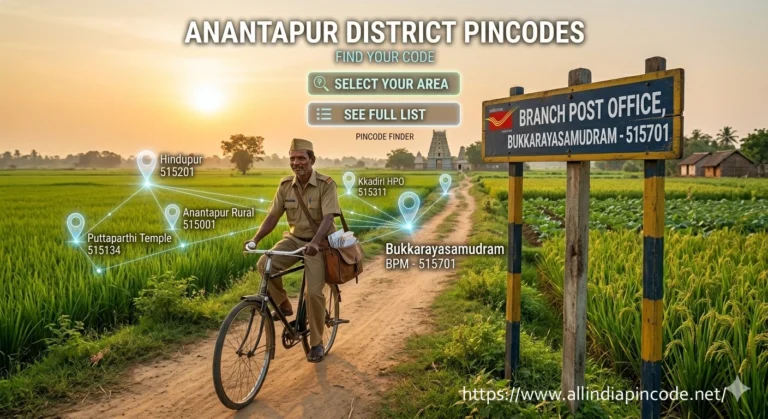 complete Anantapur pincode list with post office details